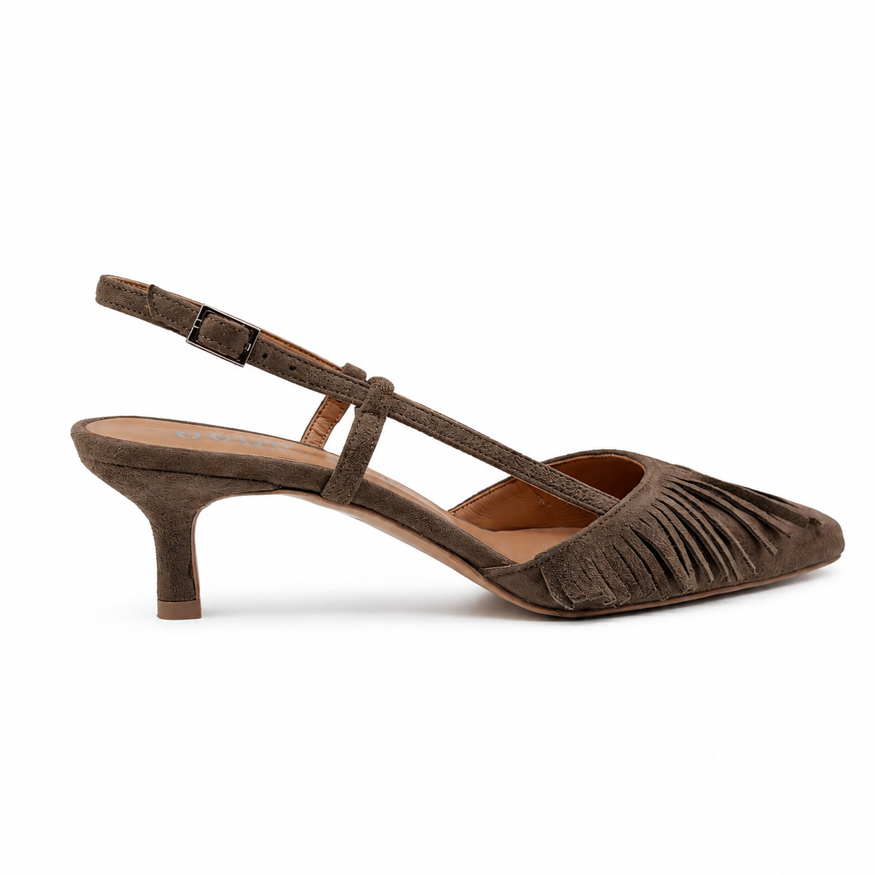Slingback in Suede con Frange
