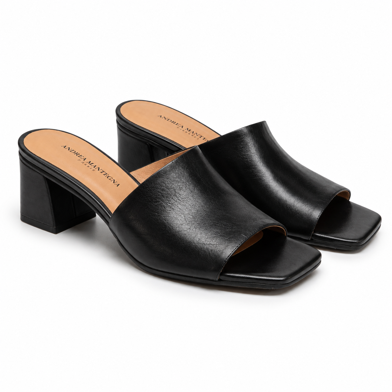 Mule Nera Tacco Largo
