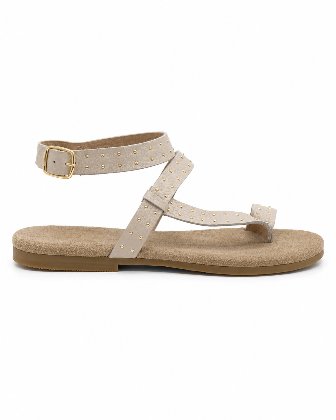 Sandali Nude con Borchie oro