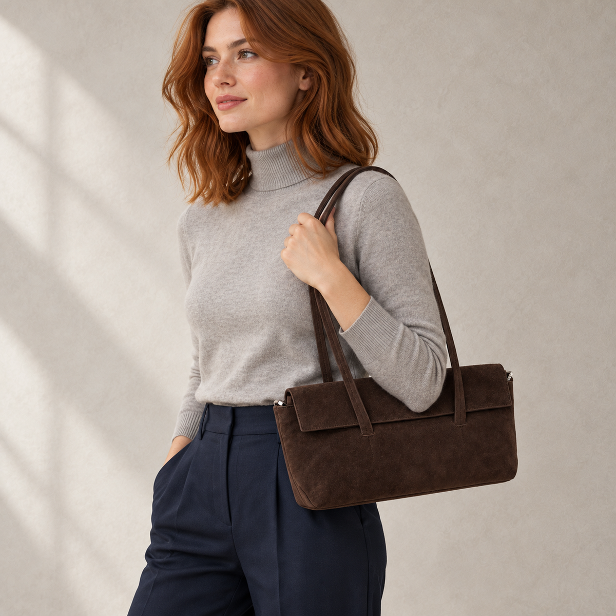 Borsa a spalla con patta