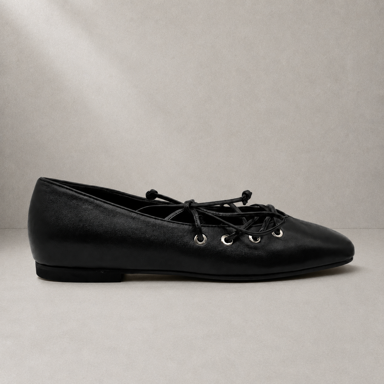 Ballerine Nere con Lacci corsetto