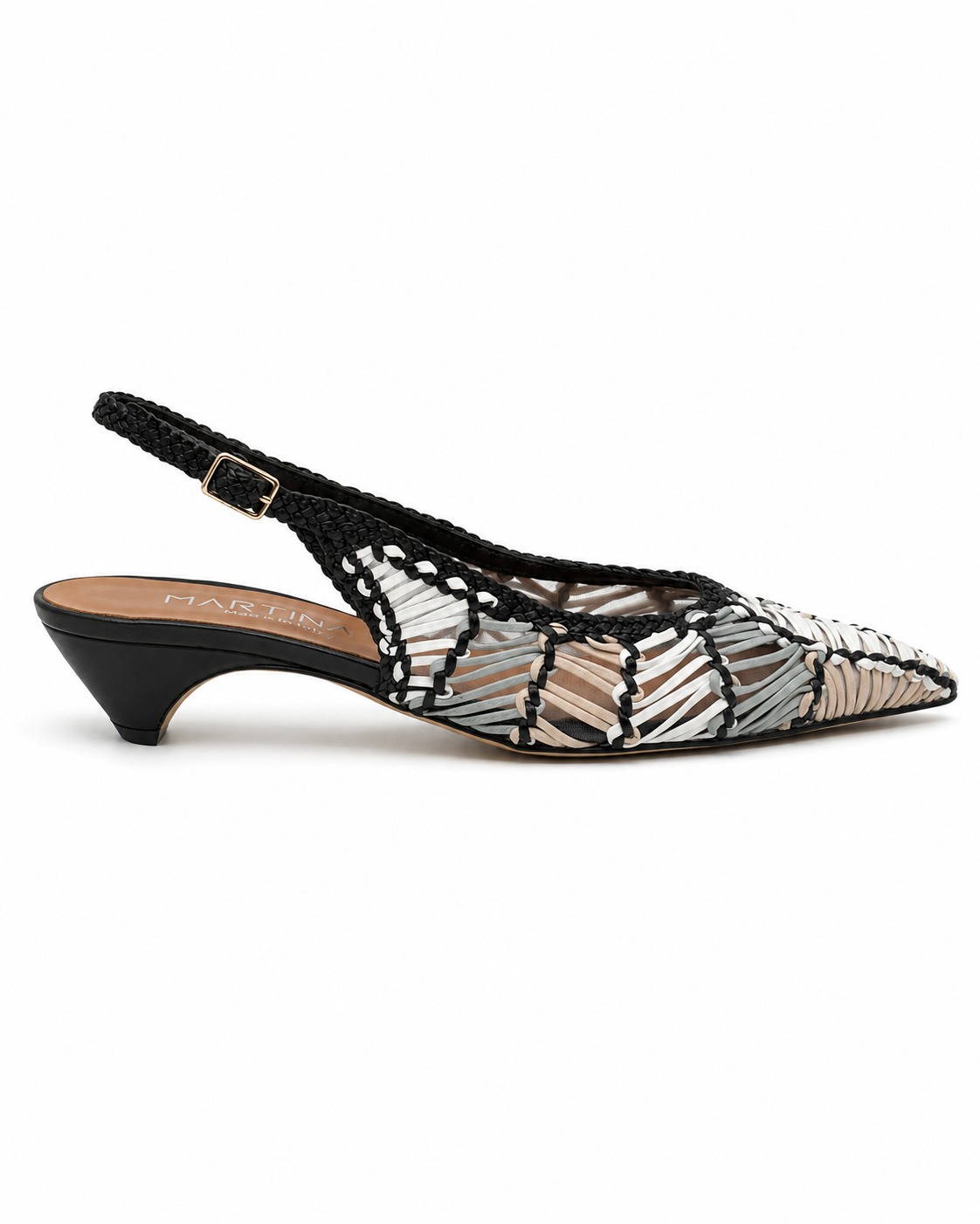 Slingback Martina T con Intreccio Grafico