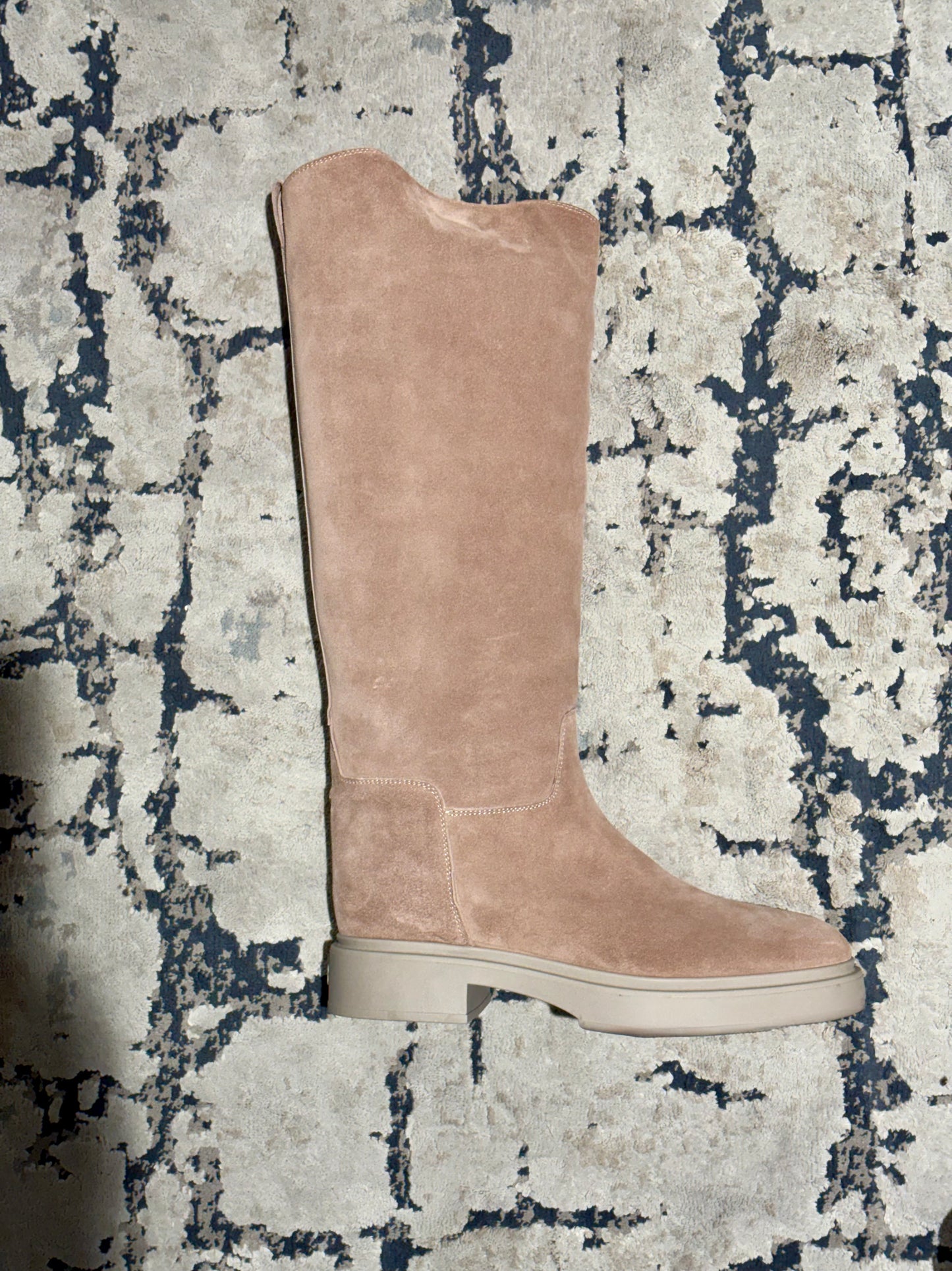 Stivale alto suede beige