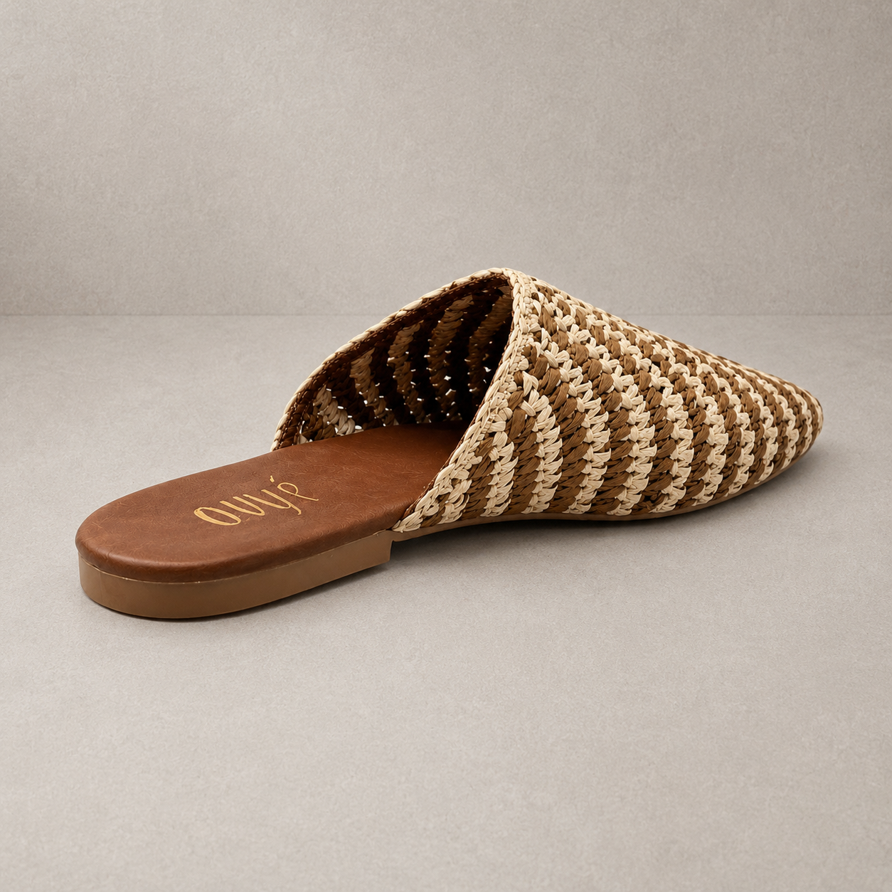 Mules in Rafia intrecciata