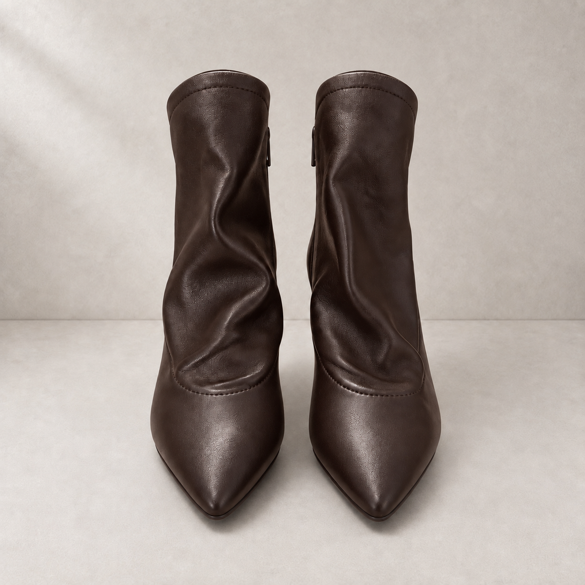Stivaletto marrone in vera pelle