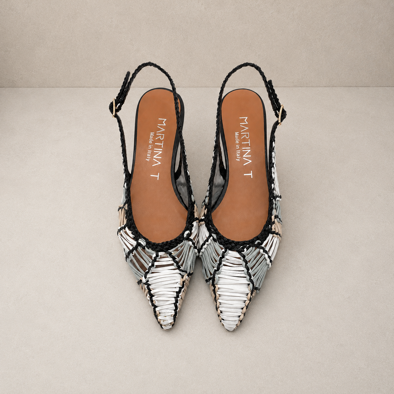 Slingback Martina T con Intreccio Grafico