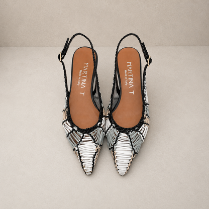 Slingback Martina T con Intreccio Grafico