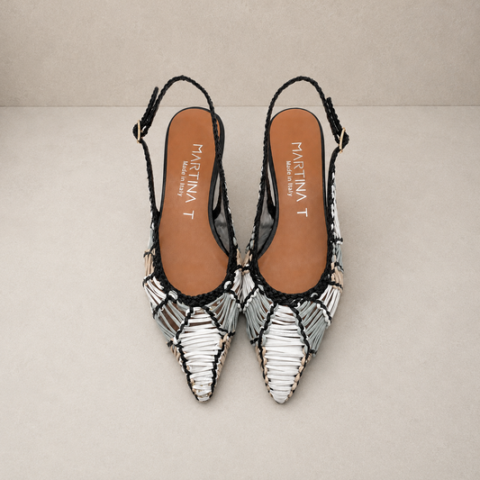 Slingback Martina T con Intreccio Grafico