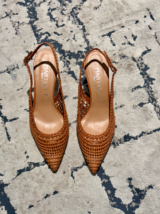 Slingback intrecciato