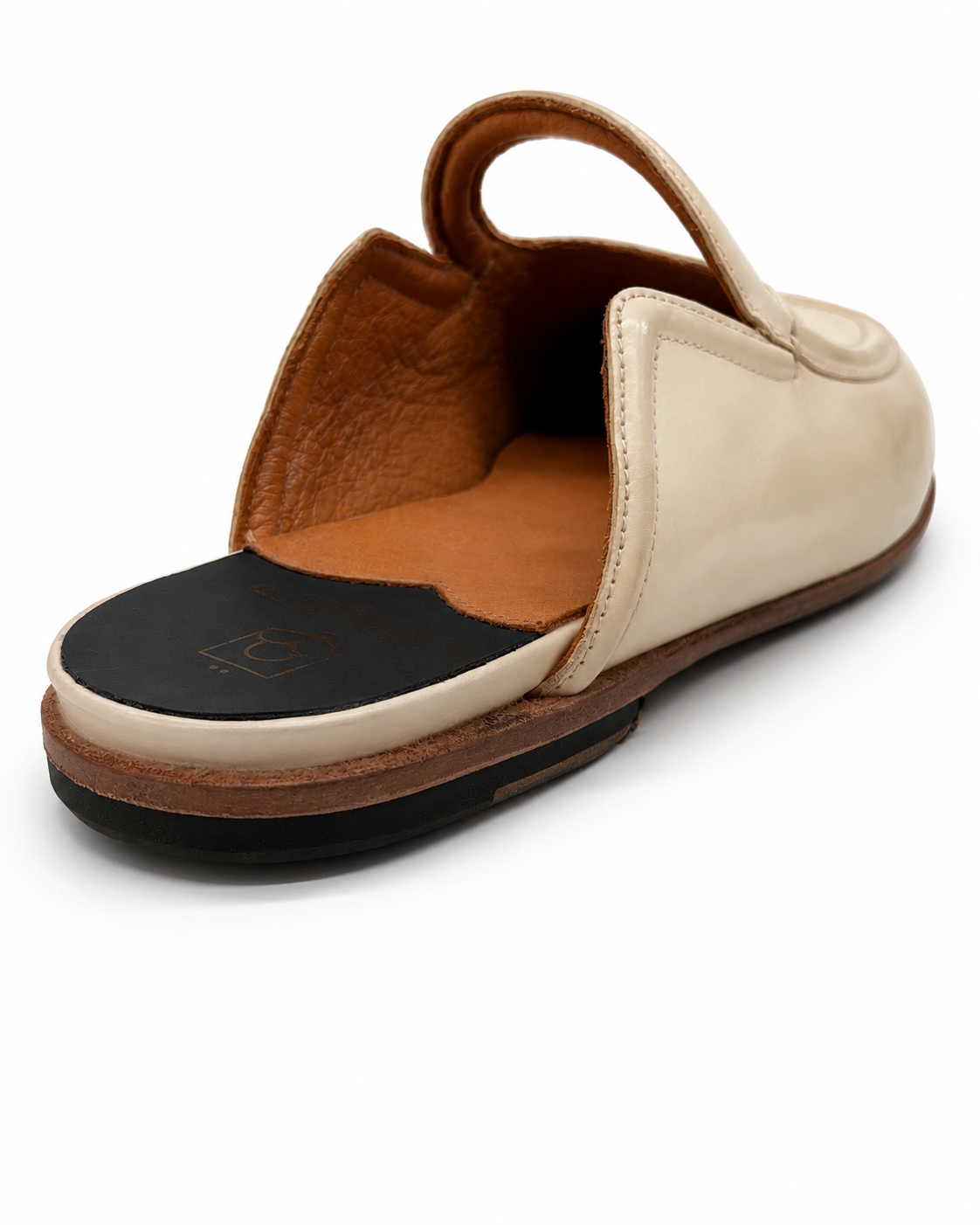 Sabot Loafer Crema in Pelle