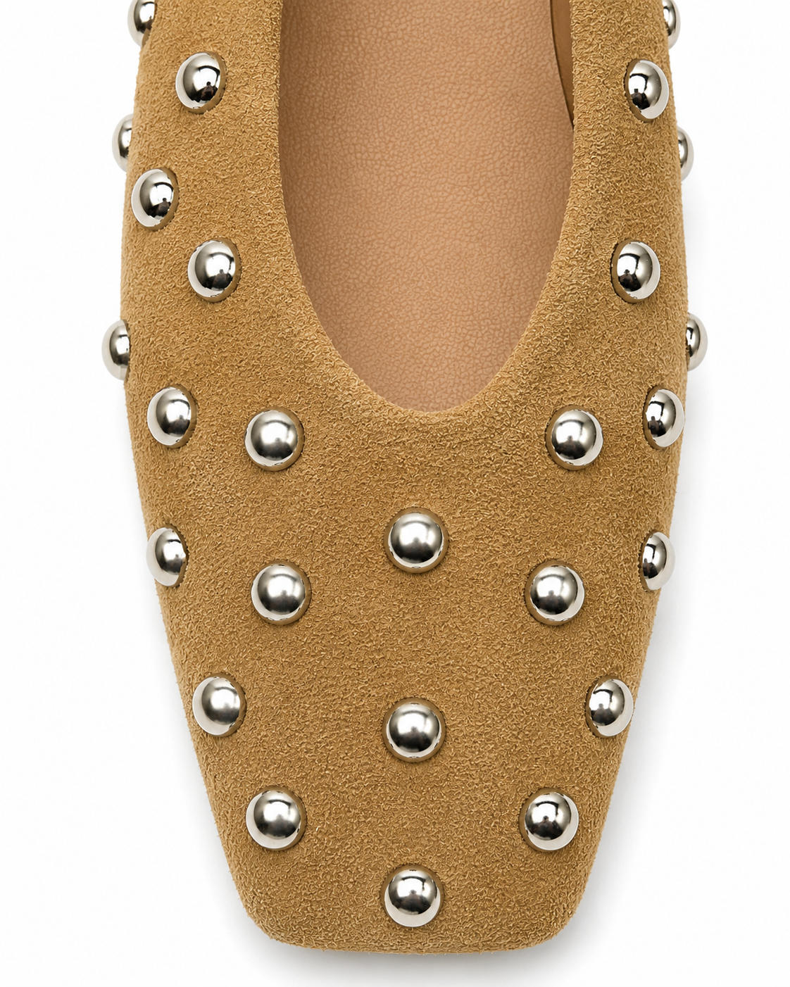 Ballerine cammello Borchie argento