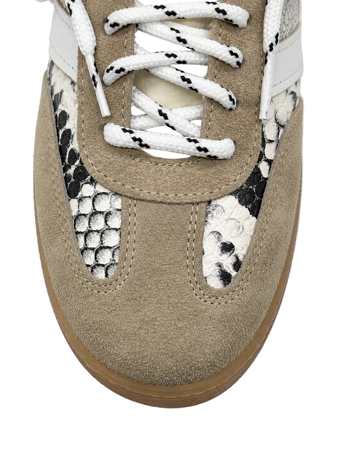 Sneakers in Suede con Profili a Contrasto