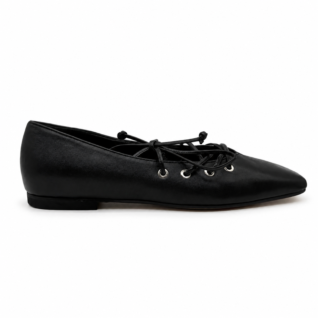 Ballerine Nere con Lacci corsetto