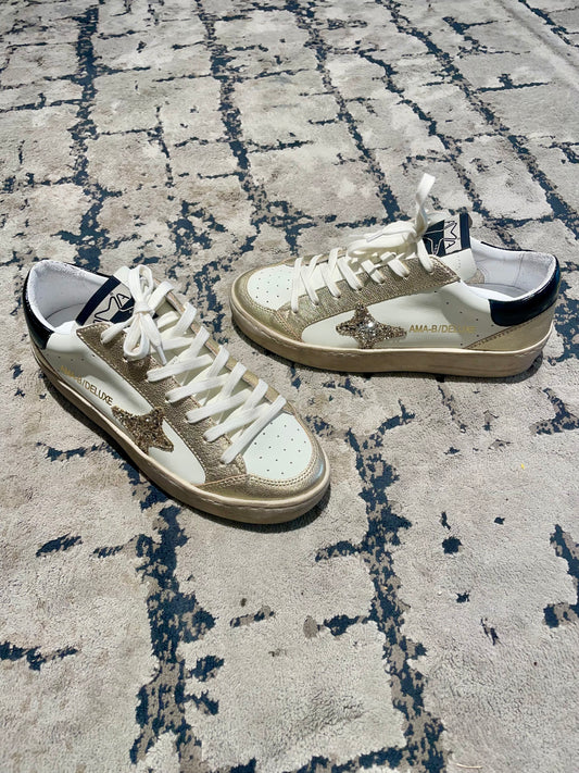 Sneakers bianca/oro