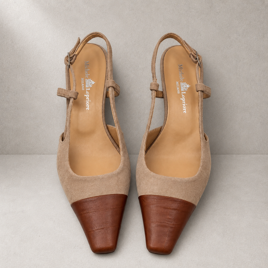 Slingback bicolore