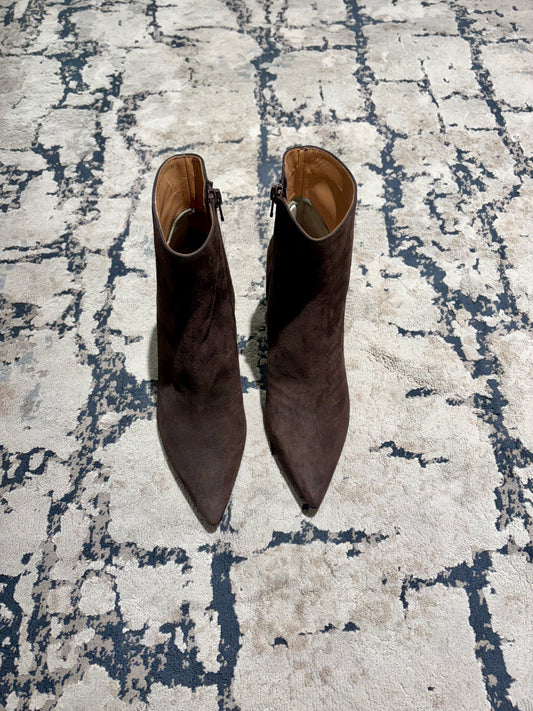 Stivaletto in camoscio marrone