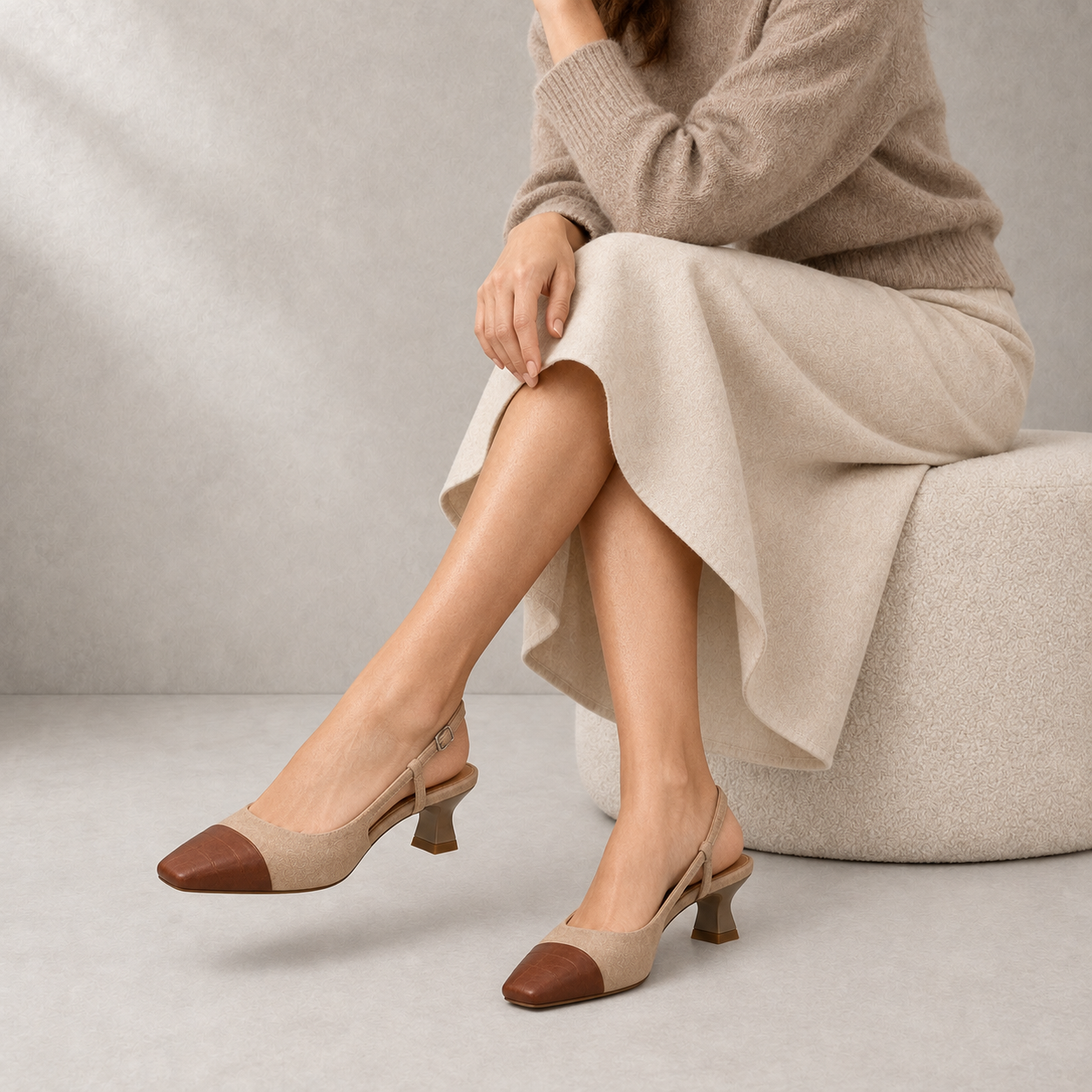 Slingback bicolore