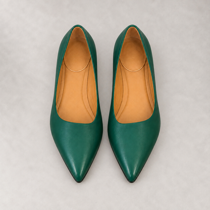 Décolleté verde smeraldo