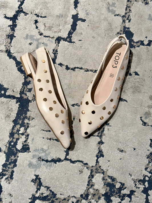 Ballerina Slingback con borchie