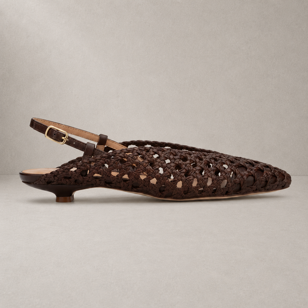 Slingback in Pelle Intrecciata