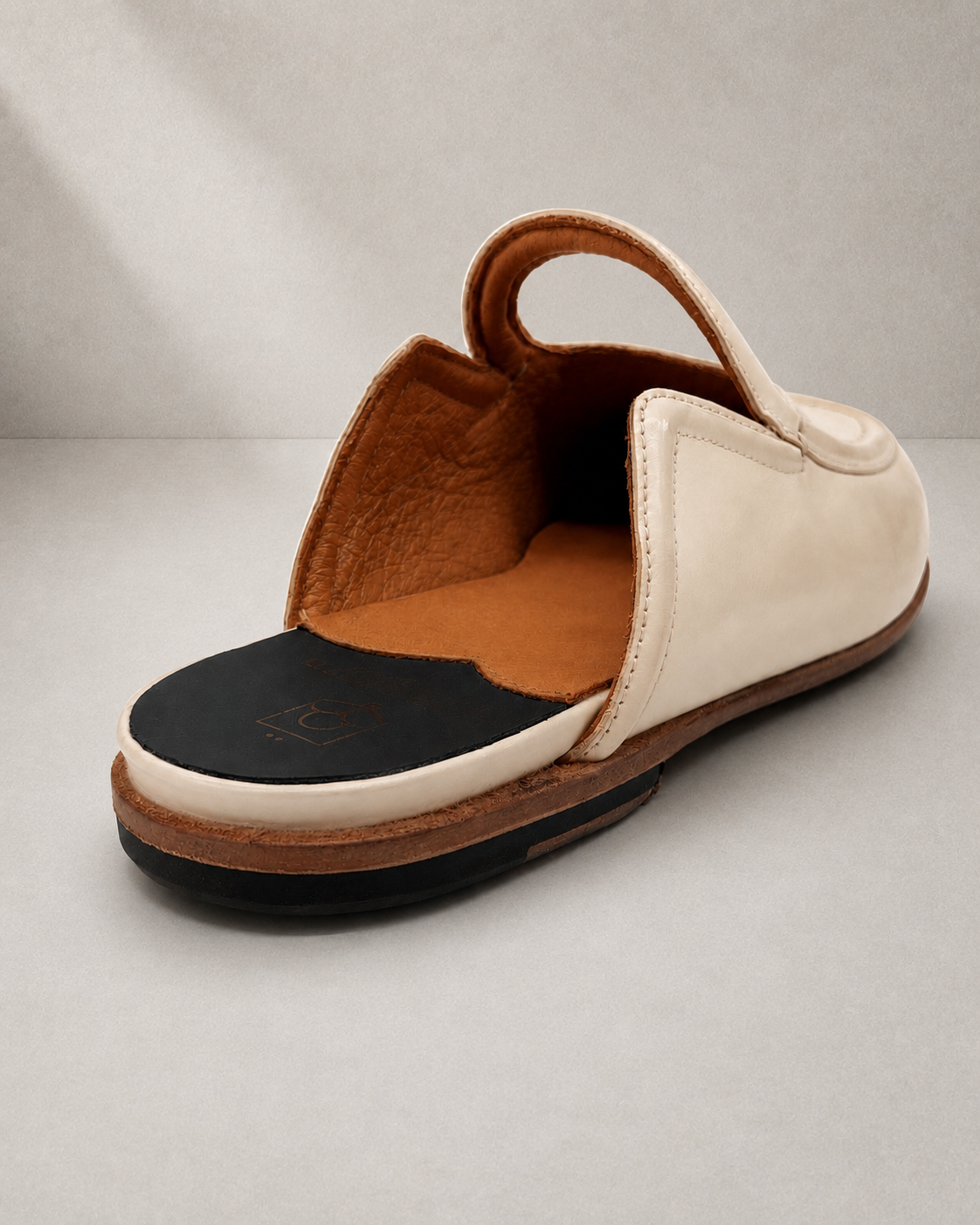 Sabot Loafer Crema in Pelle