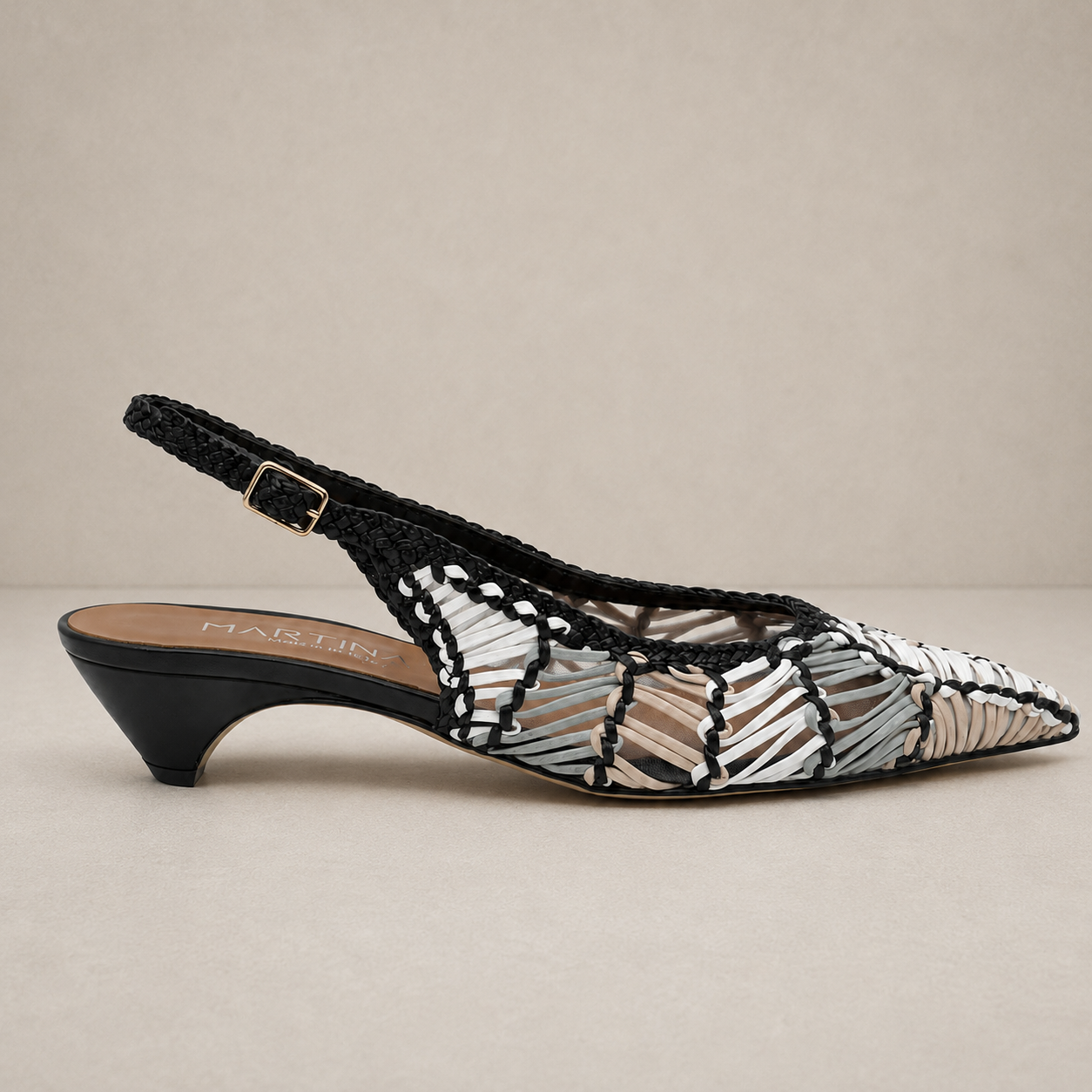 Slingback Martina T con Intreccio Grafico