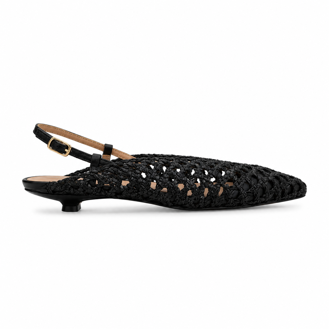 Slingback in Pelle Intrecciata