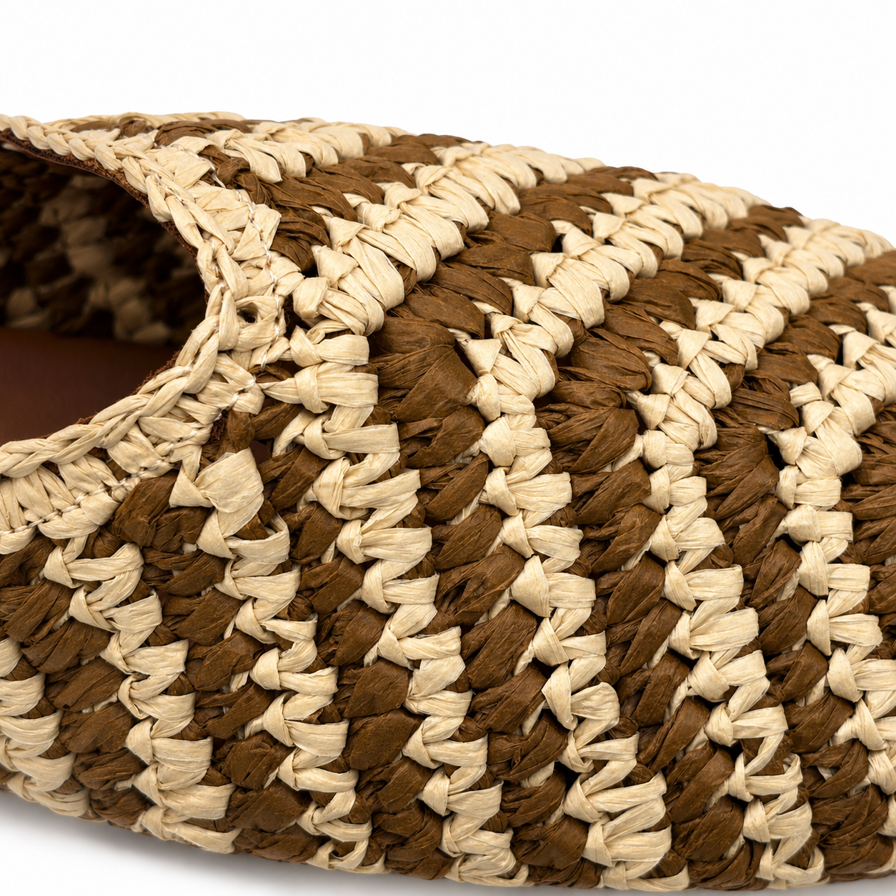 Mules in Rafia intrecciata