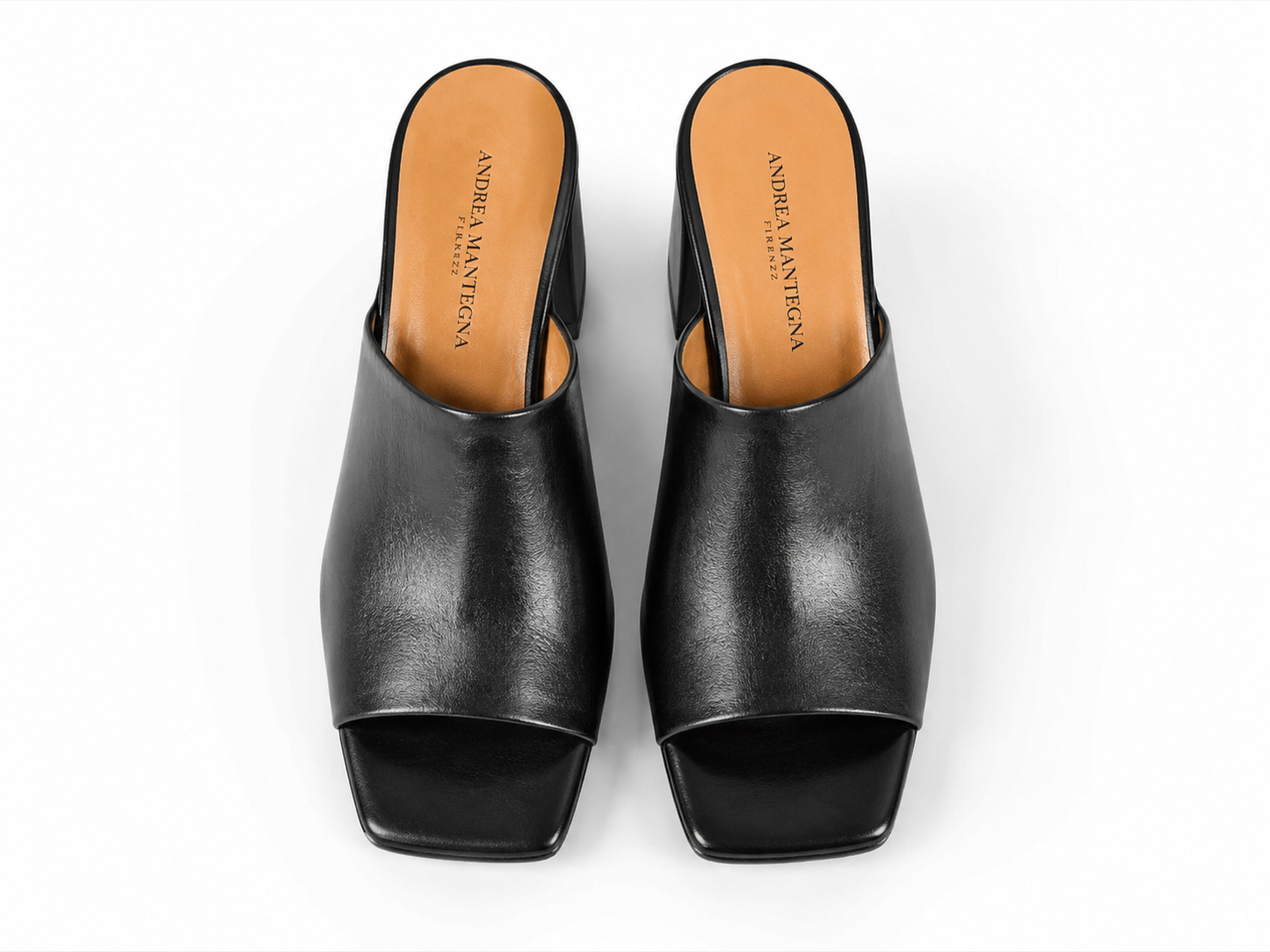 Mule Nera Tacco Largo