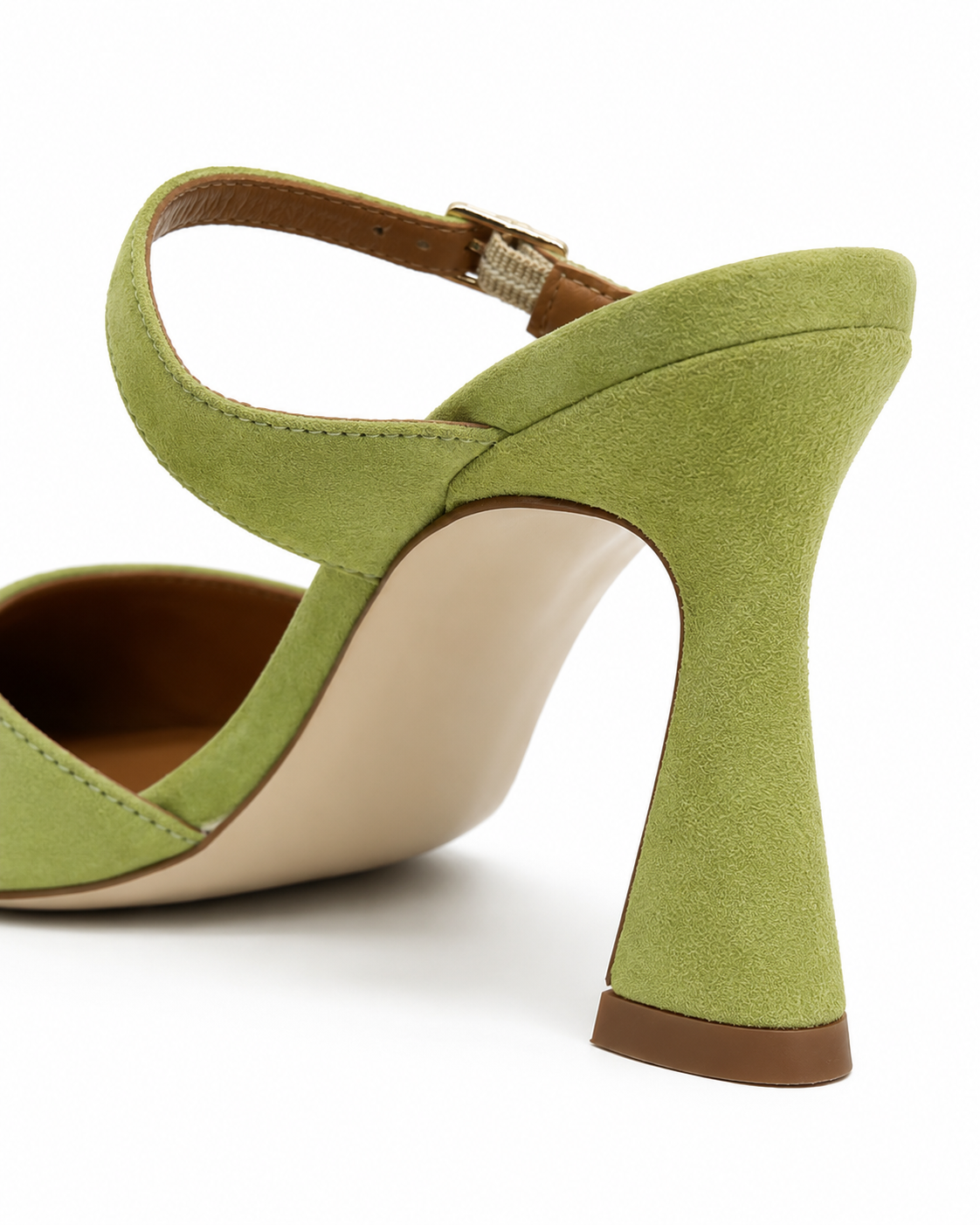 Décolleté Camille Verde Salvia in Suede
