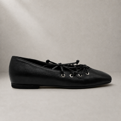 Ballerine Nere con Lacci corsetto