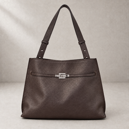 Borsa a spalla con dettaglio argentato