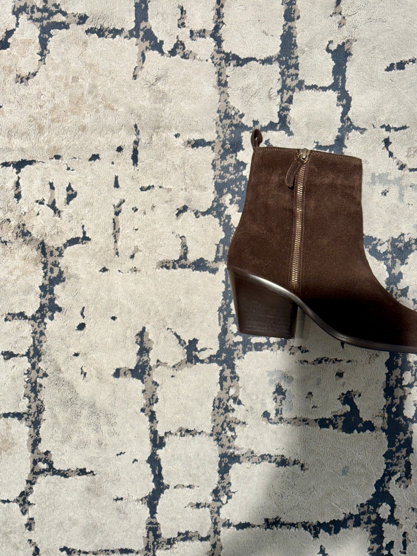 Stivaletti texani in camoscio testa di moro