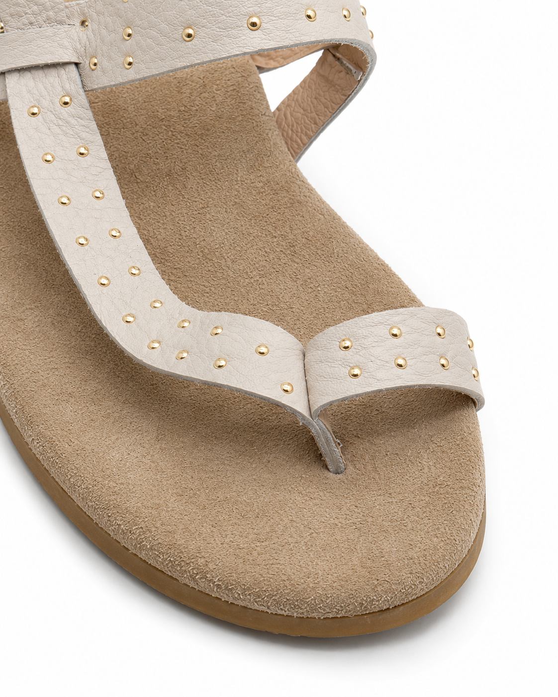 Sandali Nude con Borchie oro