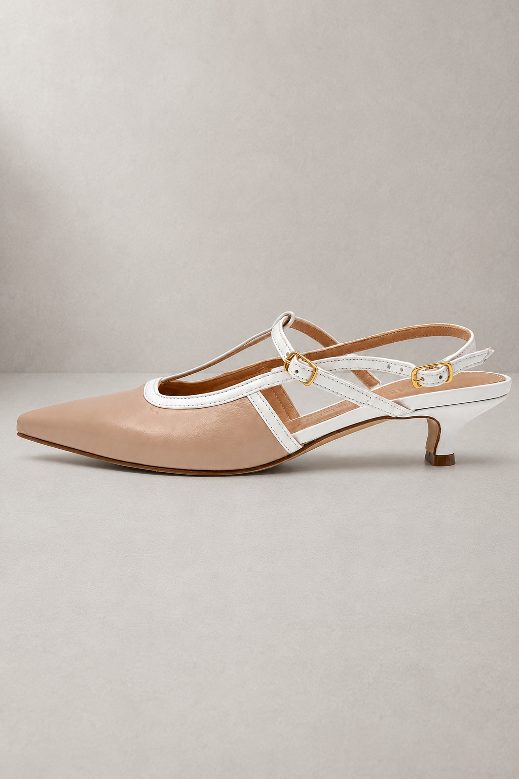 Slingback Bicolor Cipria