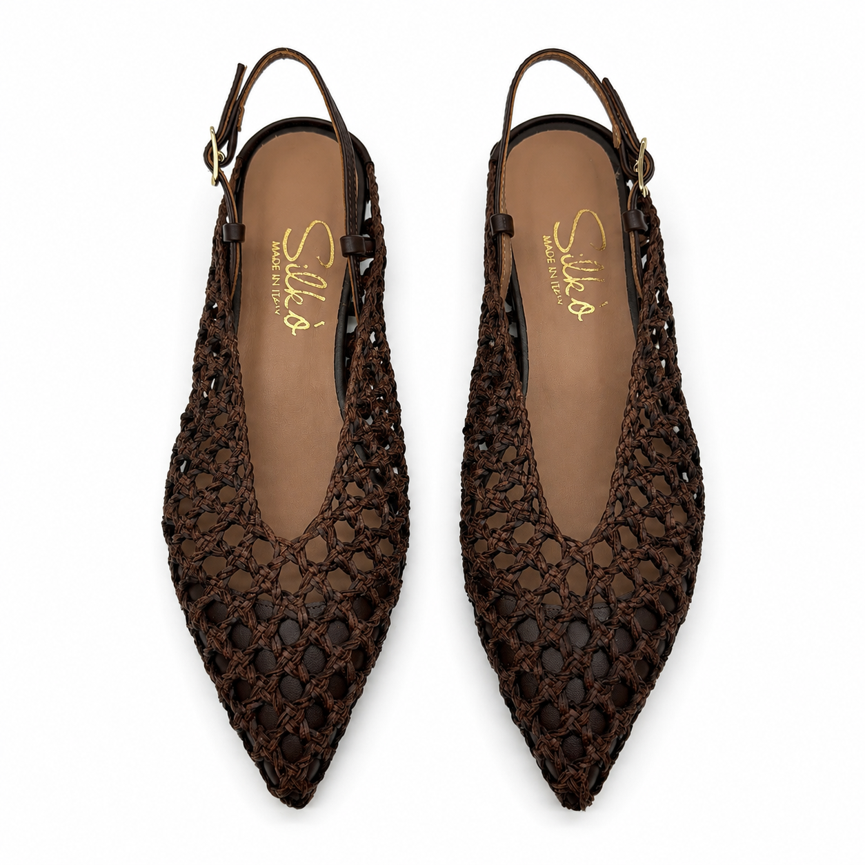 Slingback in Pelle Intrecciata