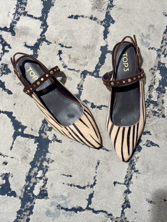 Ballerina Slingback in cavallino