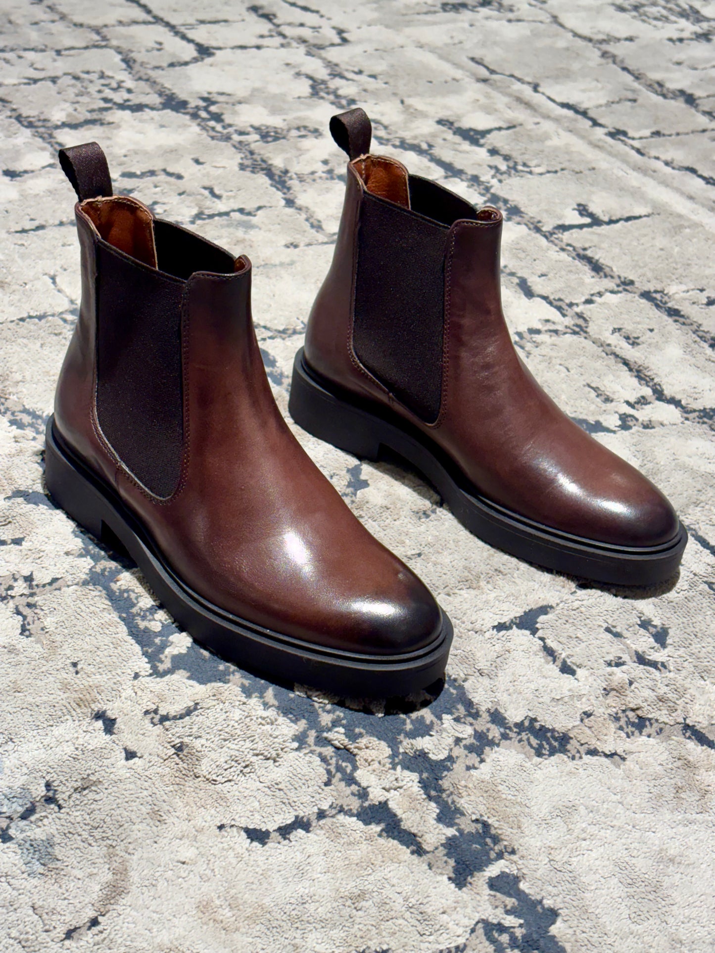 Stivaletti Chelsea in pelle marrone