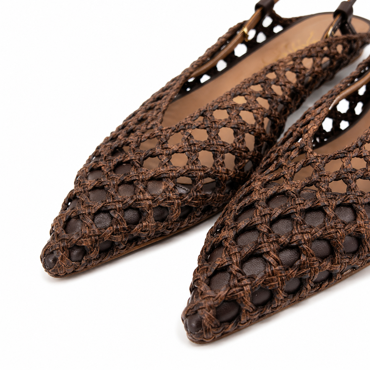 Slingback in Pelle Intrecciata