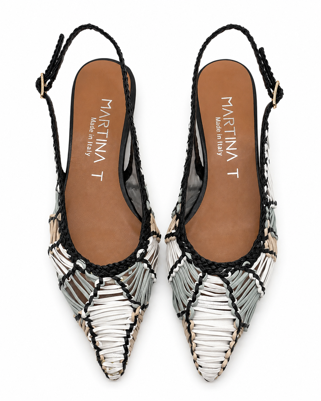 Slingback Martina T con Intreccio Grafico