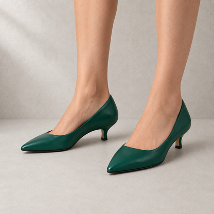 Décolleté verde smeraldo