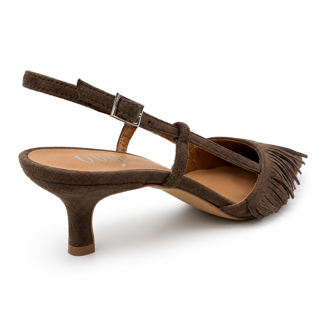 Slingback in Suede con Frange
