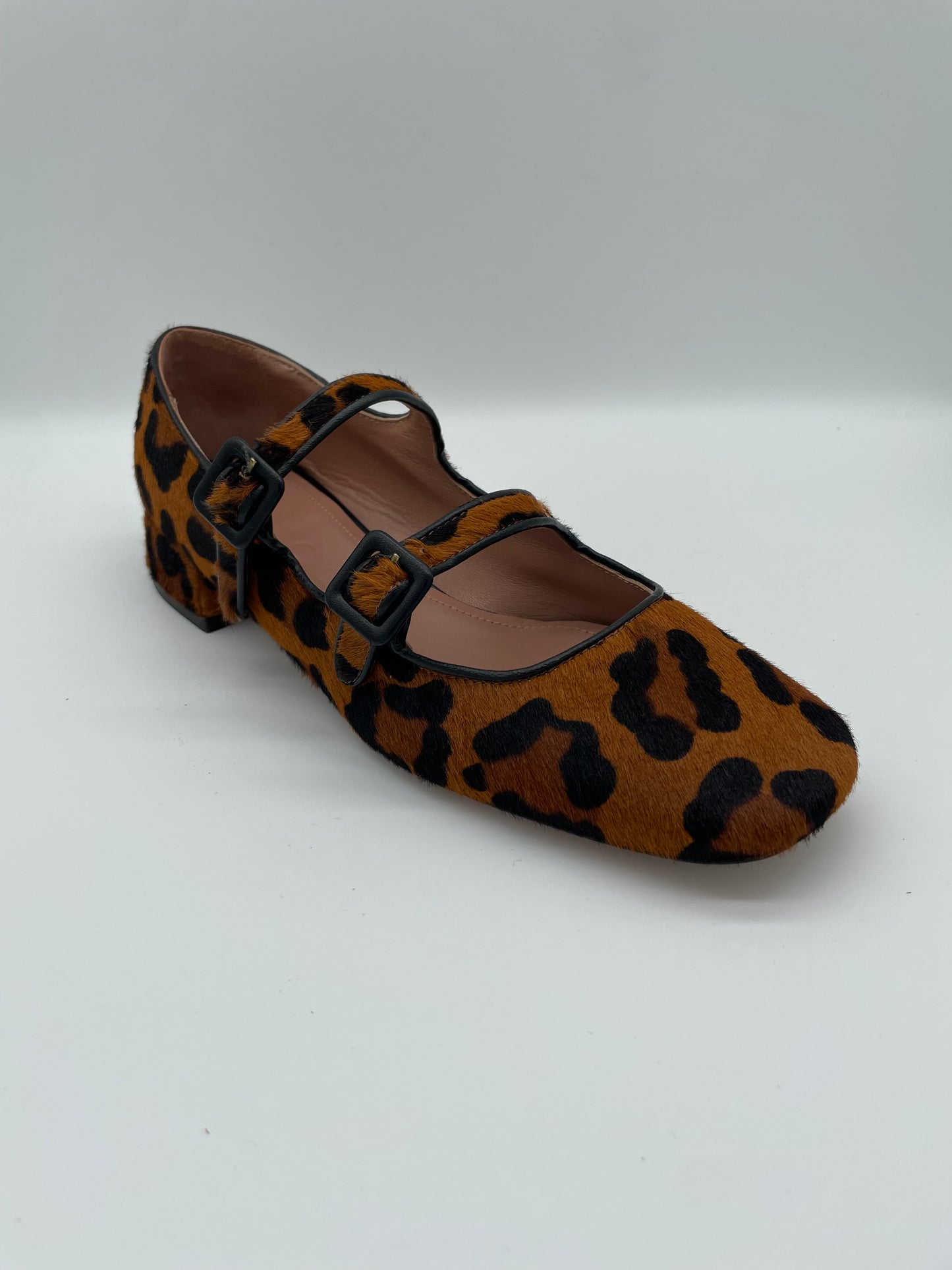 Pumps double strap leopard