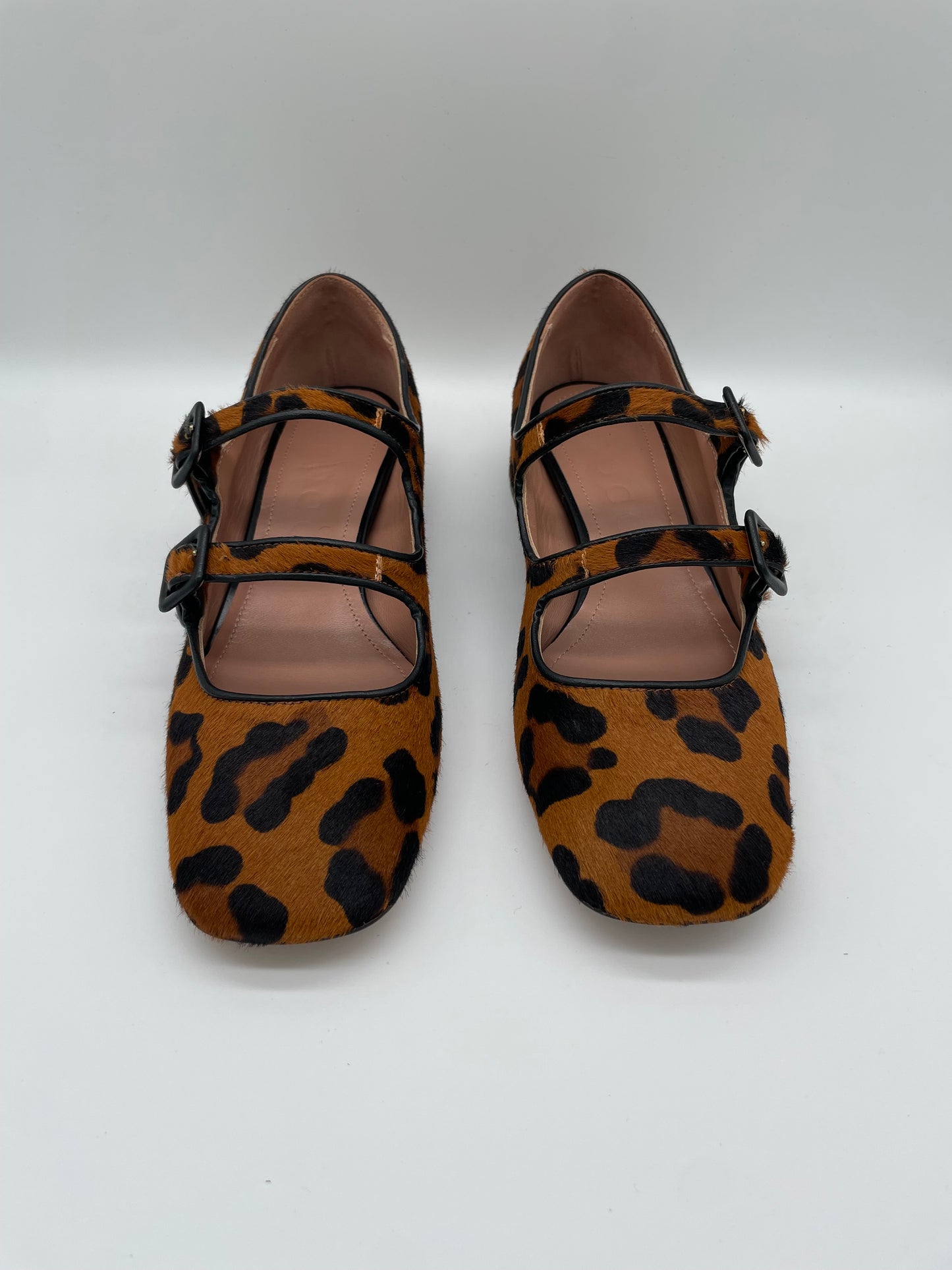 Pumps double strap leopard