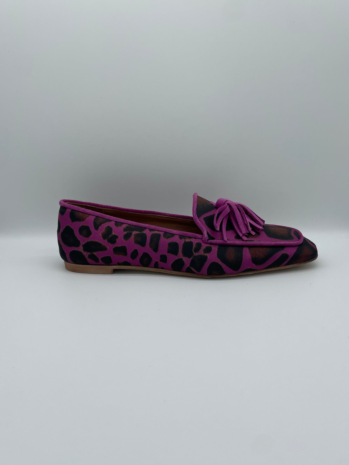 Mocassino animalier con nappine